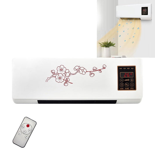 Wall Air Conditioner, Wall Mounted Air Curtain Fan Super Power Indoor Over Door Fan Quiet Mini Air Cooling Heating Fan, Remote Control Included, Easy Install, for Bedroom Office